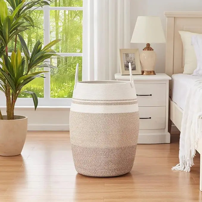 Woven Cotton Rope Laundry Hamper