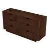 Mid Century Modern Solid Pine Wood Dresser with 6 Drawers TV Stand for Bedroom and Living Room Storage