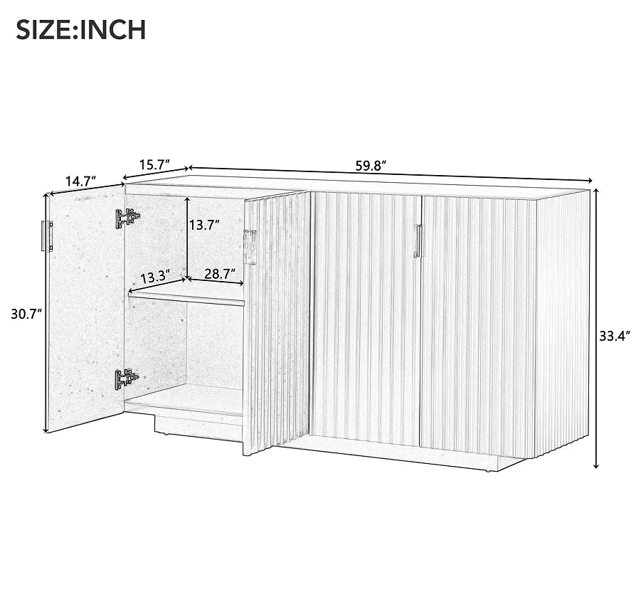 Modern Solid Wood Sideboard
