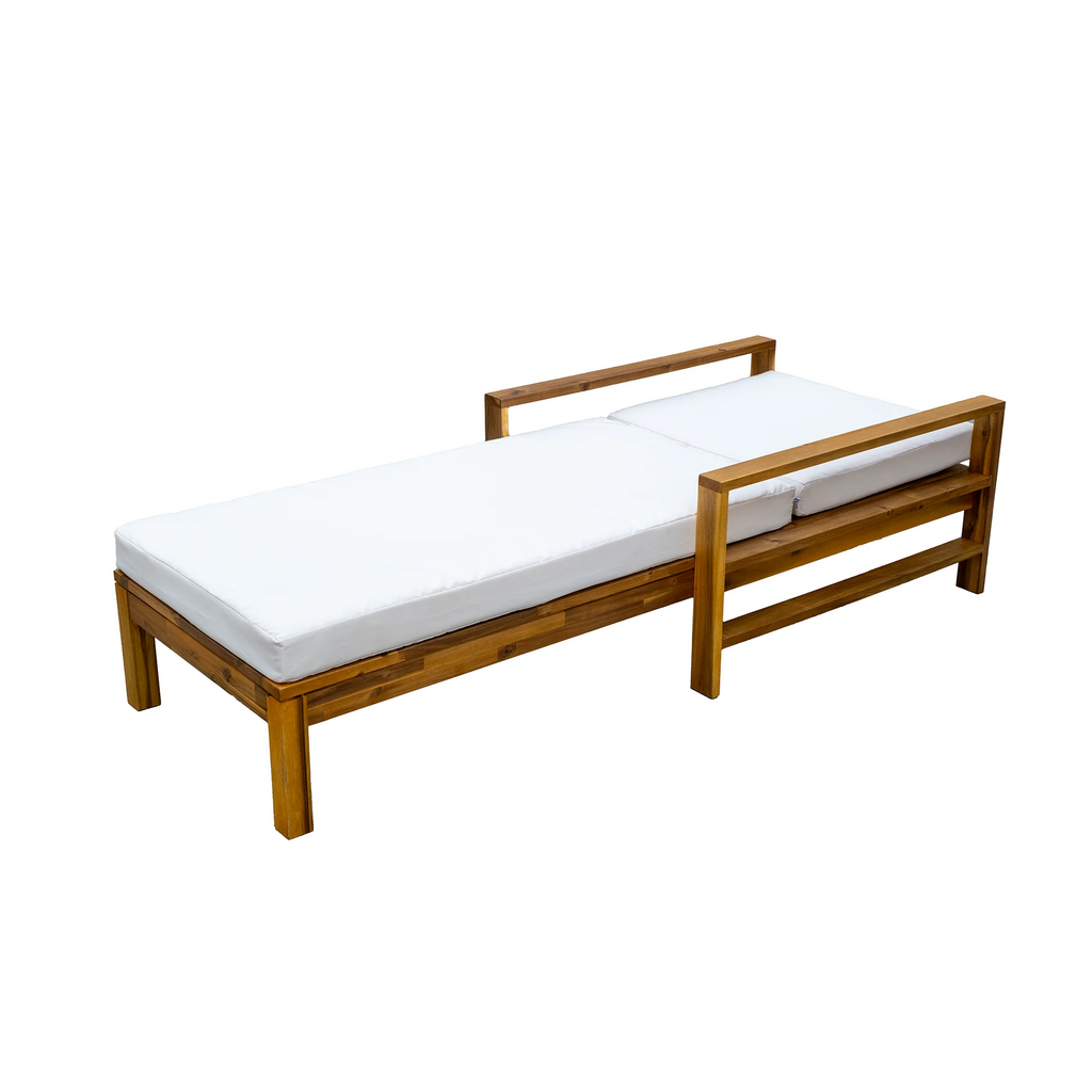 Acacia Wood Outdoor Chaise Lounge