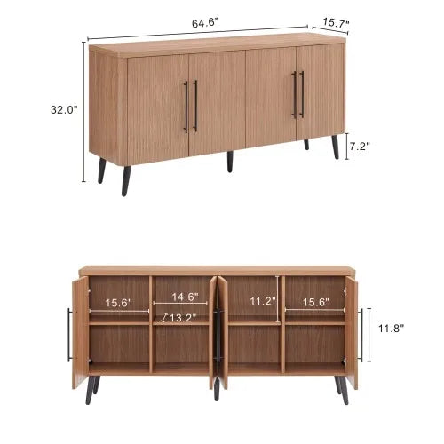 Modern 4-Door Sideboard