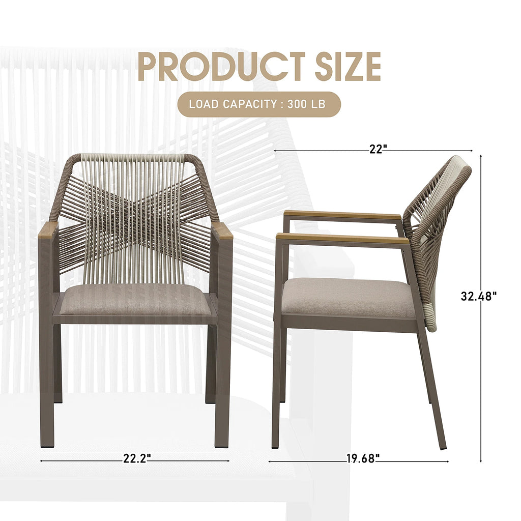 Contemporary Rope Outdoor Dining Chair
