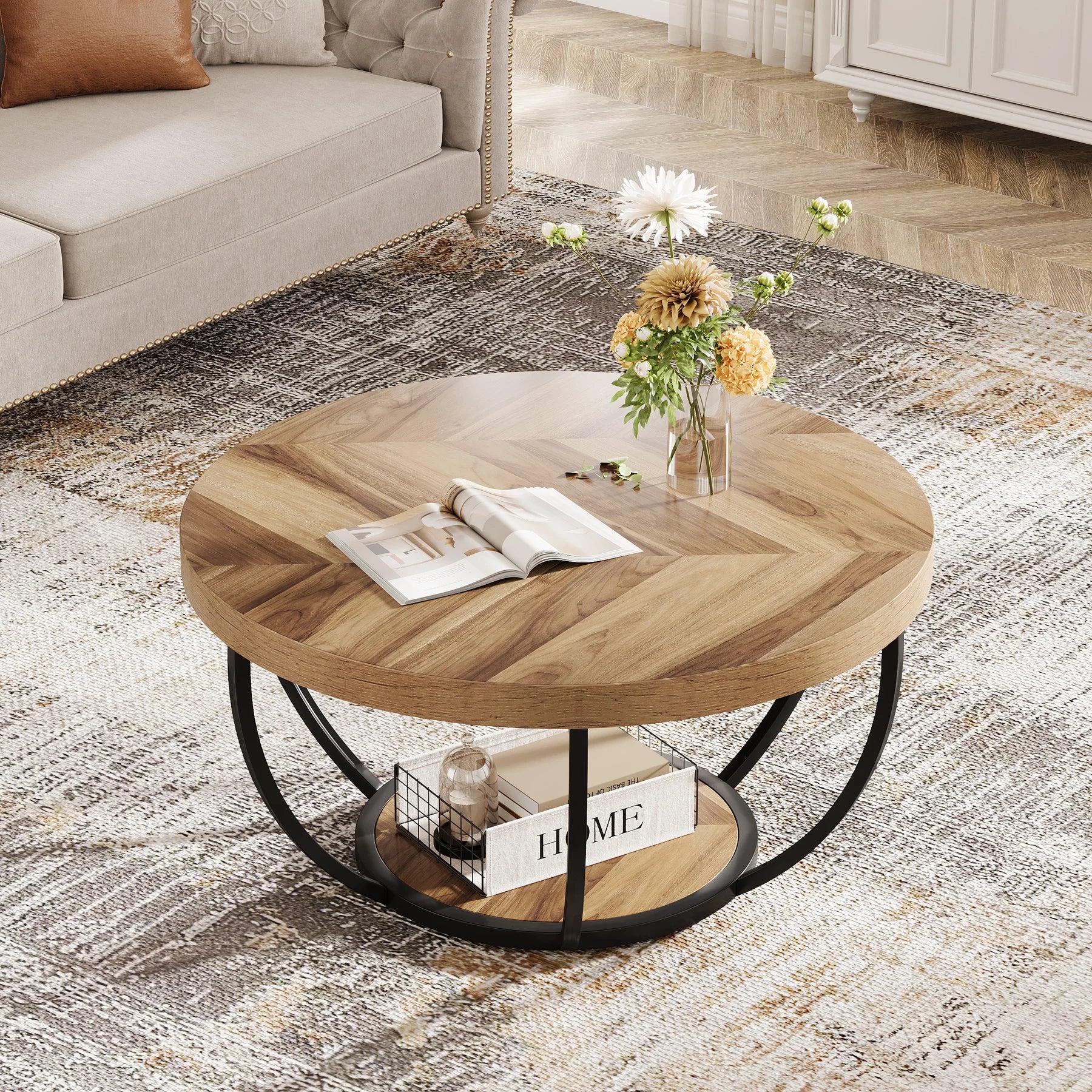 Modern Open Shelf Coffee Table