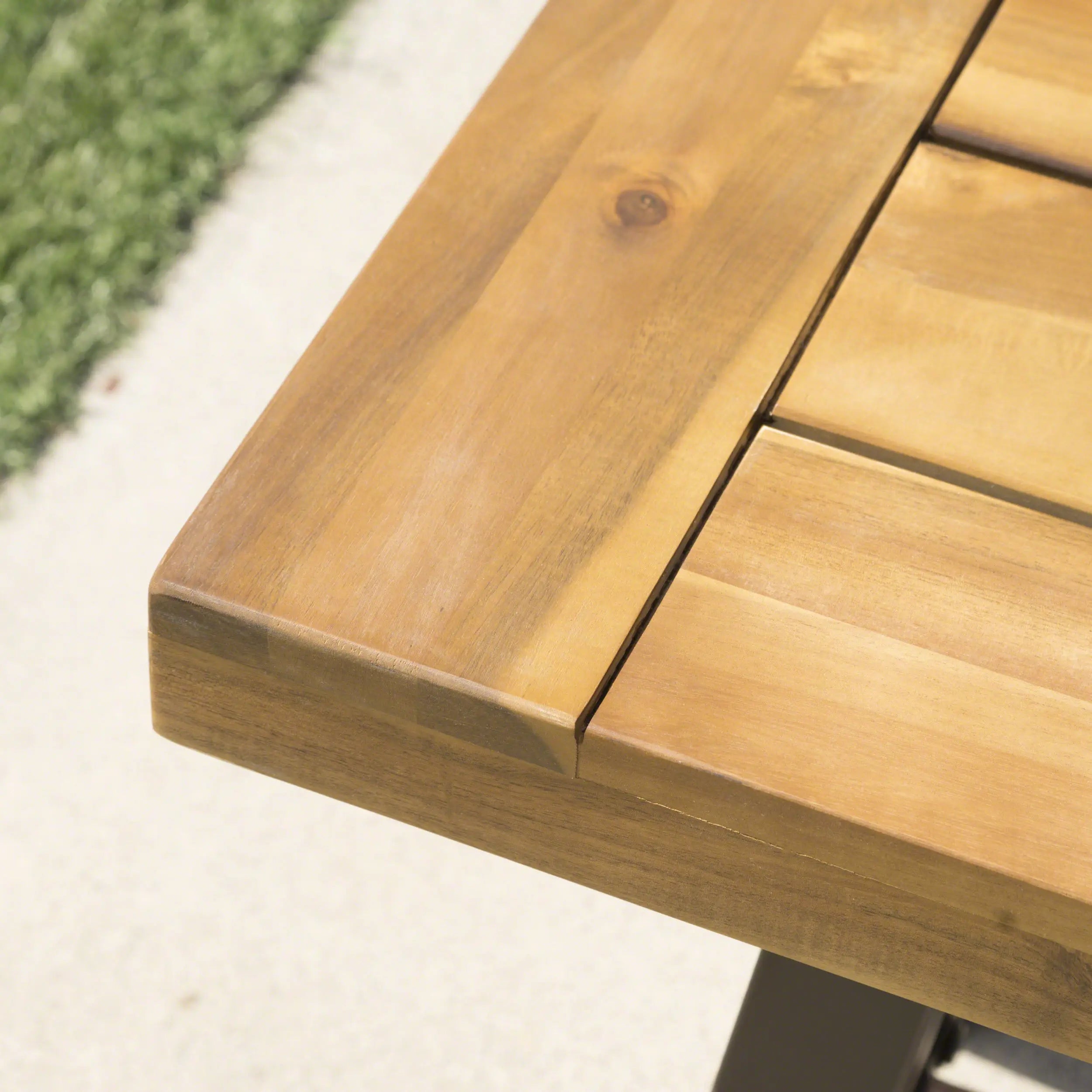 Modern Acacia Wood Bench