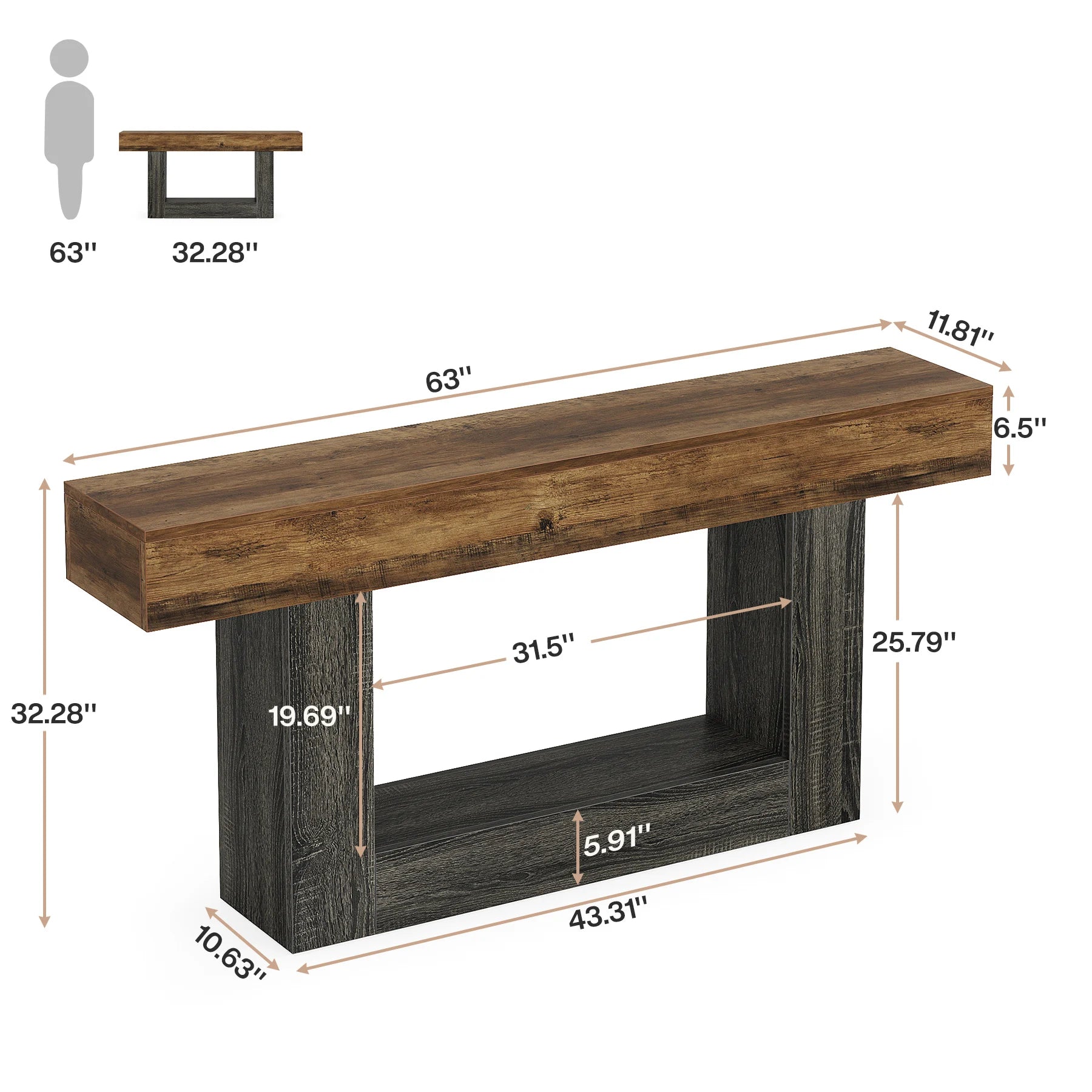 Modern Narrow Console Table