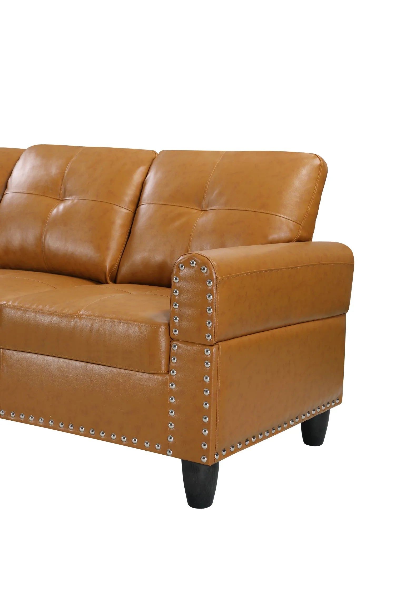 3-Piece L-Shaped Artificial Leather Corner Sofa Bed Set Storage Ottoman Modern Design Eco-Friendly Durable Modular for Hotel