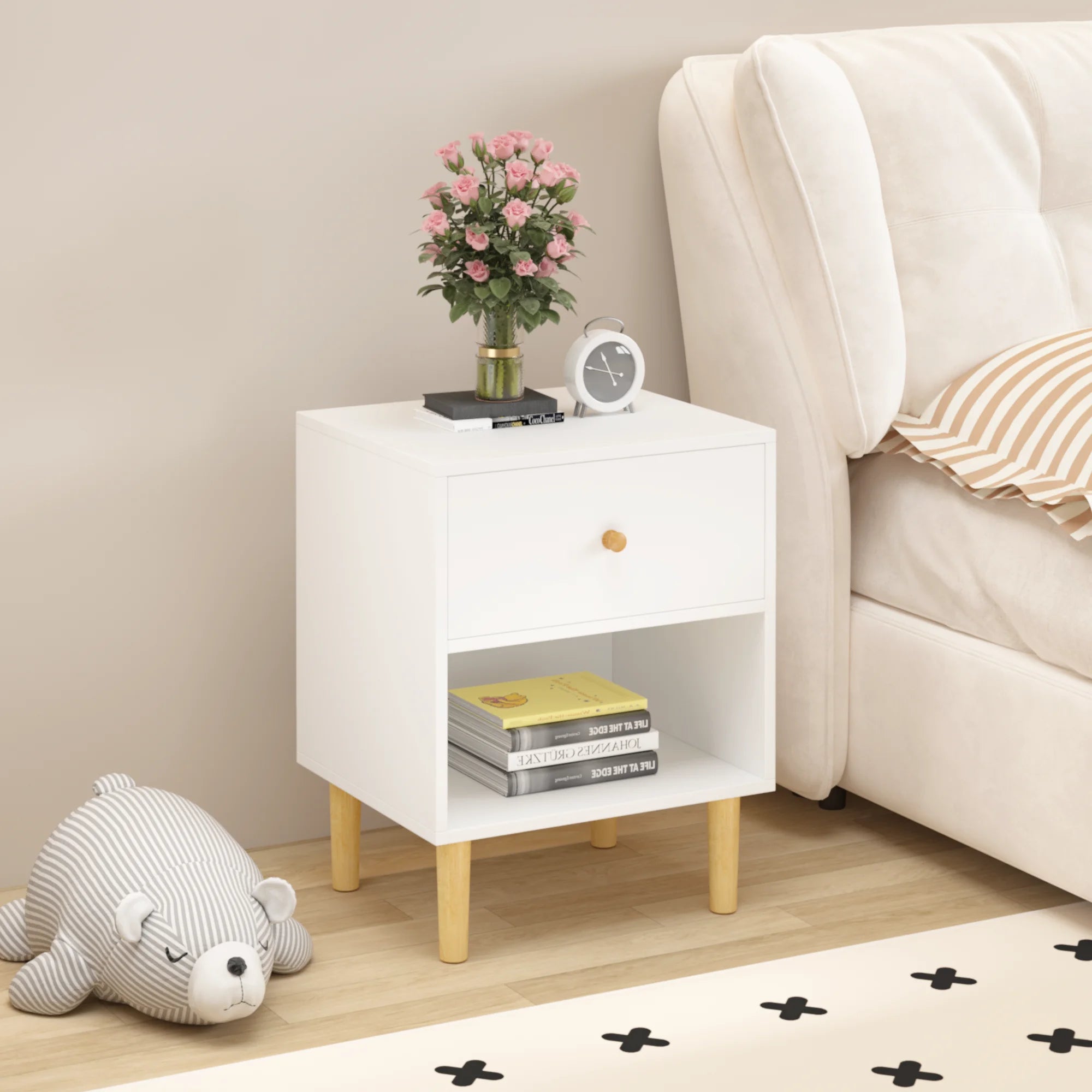 Refined Wood Nightstand