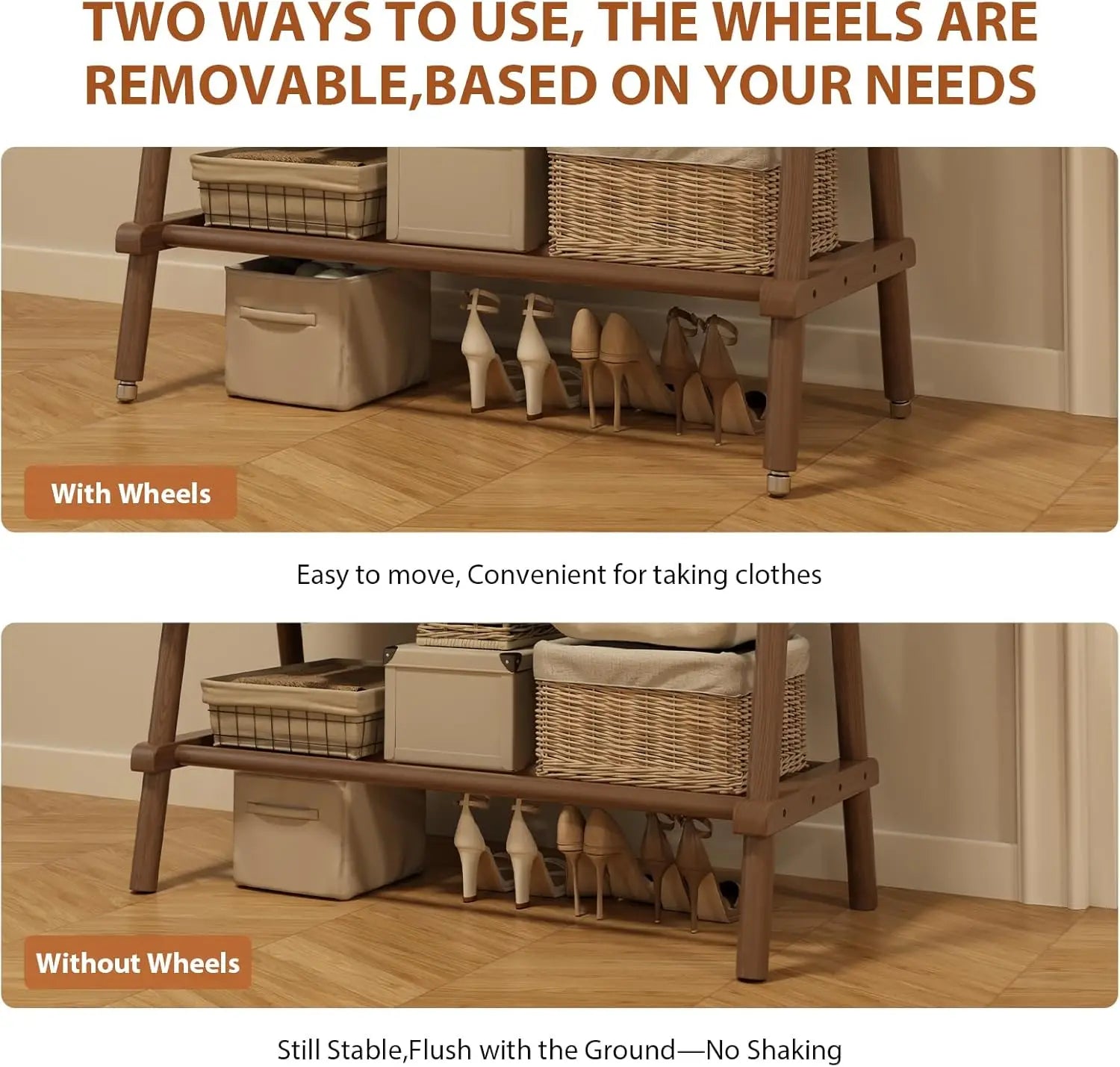 Modern Rolling Garment Rack