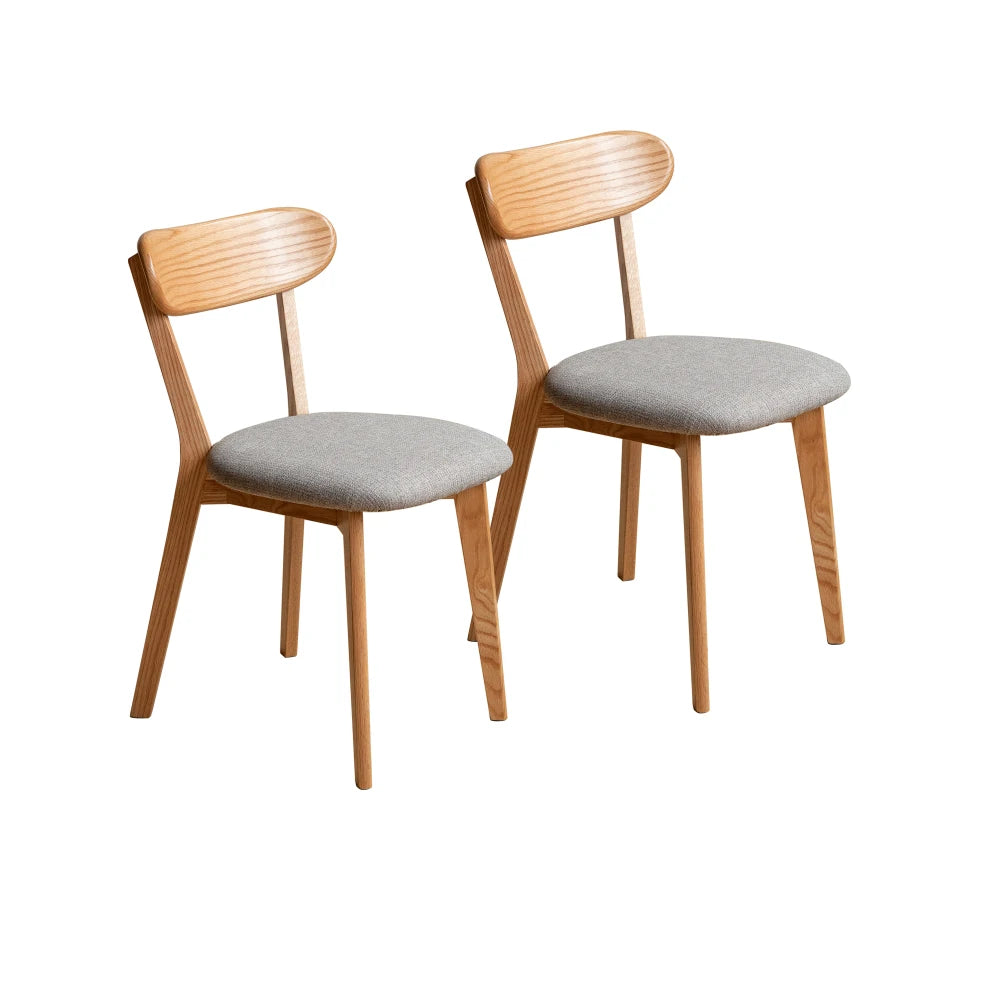 M FAS Grade Oak Natural Wood Chair Table Chair Wooden Dining Chair 2 Pieces