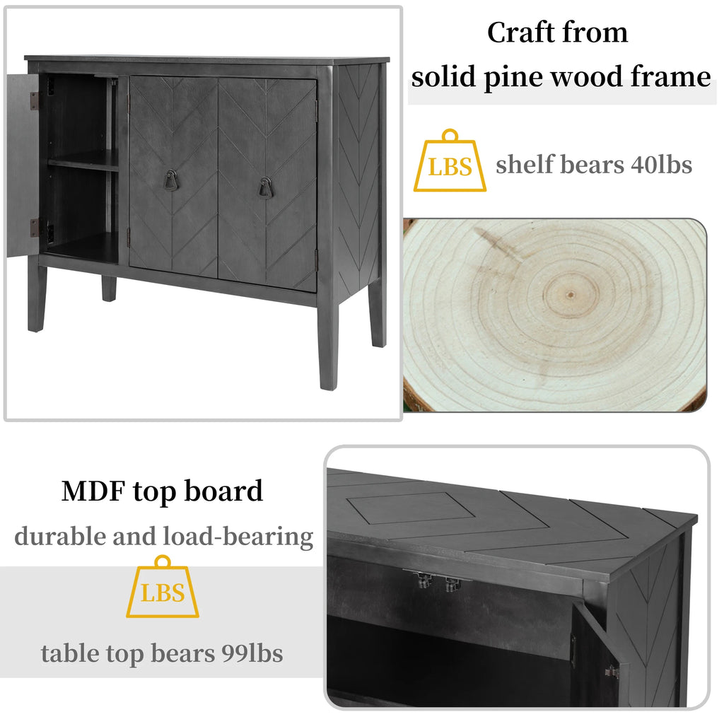 Modern 3-Door Sideboard Cabinet