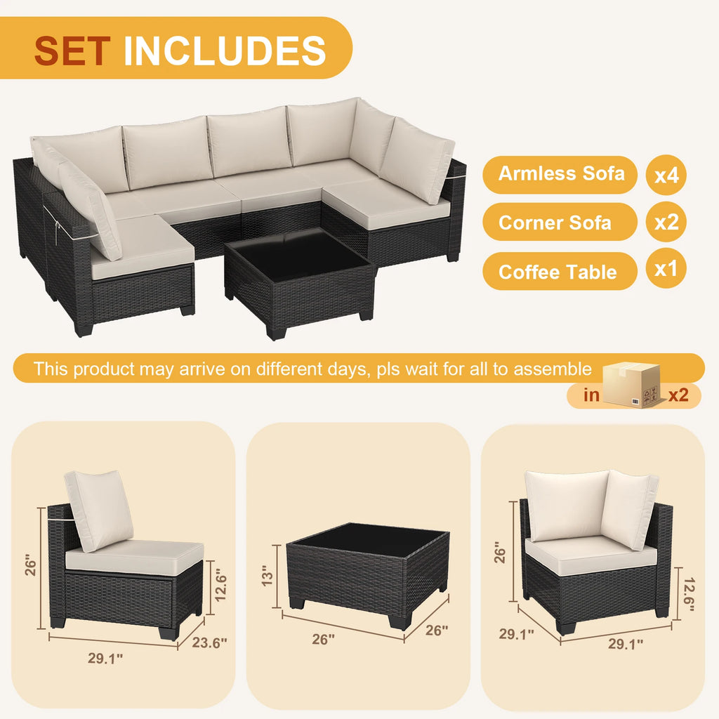 Modern Outdoor Patio Sofa Set