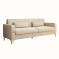 Luxury Chesterfield Velvet Sofa Set with Gold Accents Modern Three Seat Plush Cushions for Living Room & Office Decor