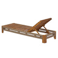 Modern Acacia Wood Chaise Lounge