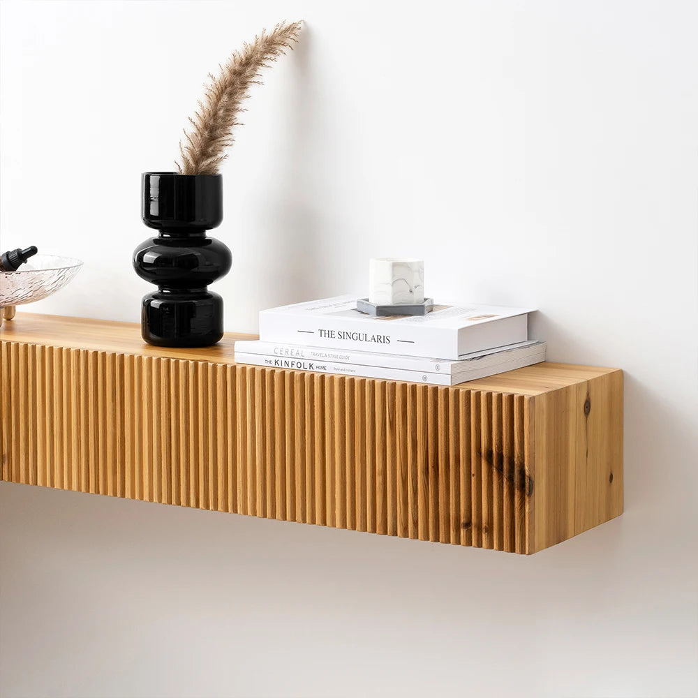 Floating Wood Media Console