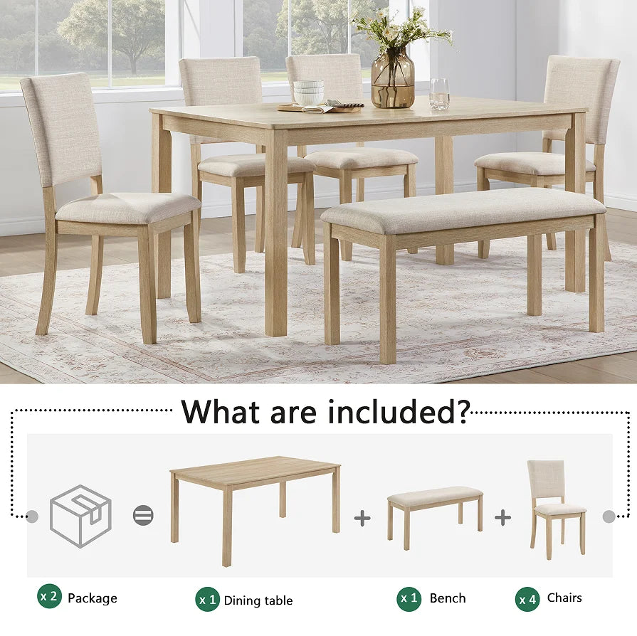 Modern Wood Dining Table Set