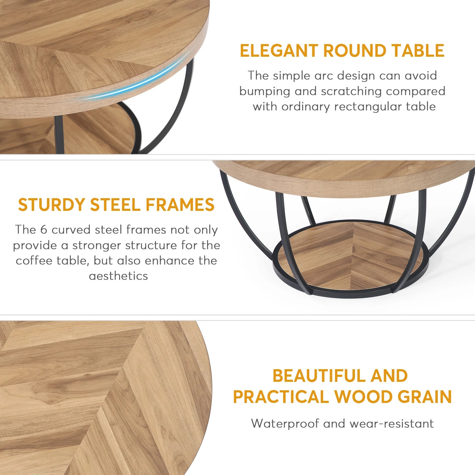 Modern Open Shelf Coffee Table
