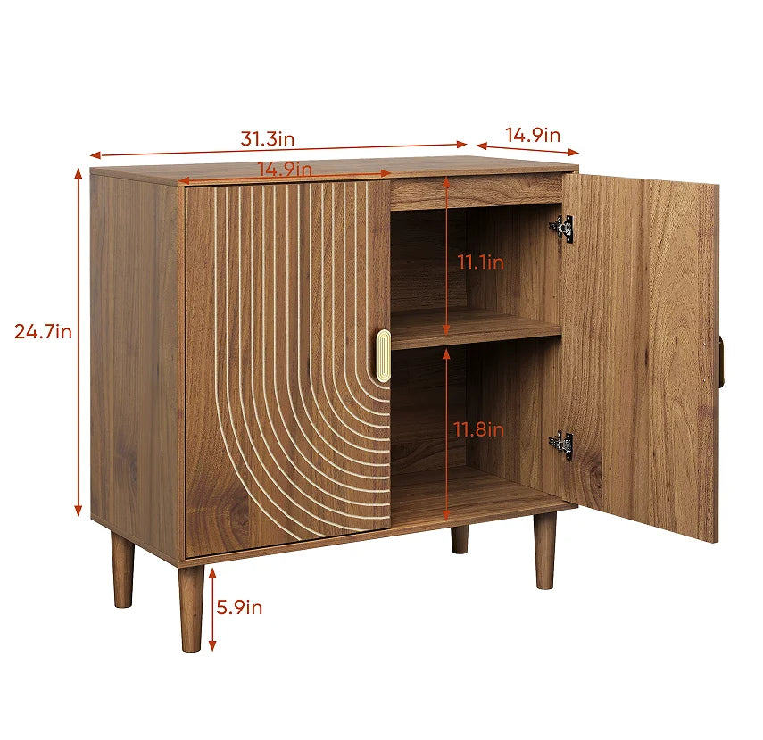 Modern Farmhouse Walnut Sideboard