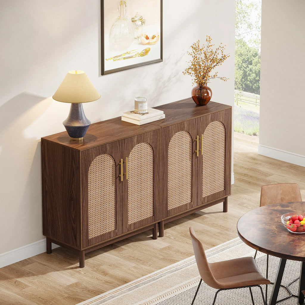 Rustic Rattan Sideboard