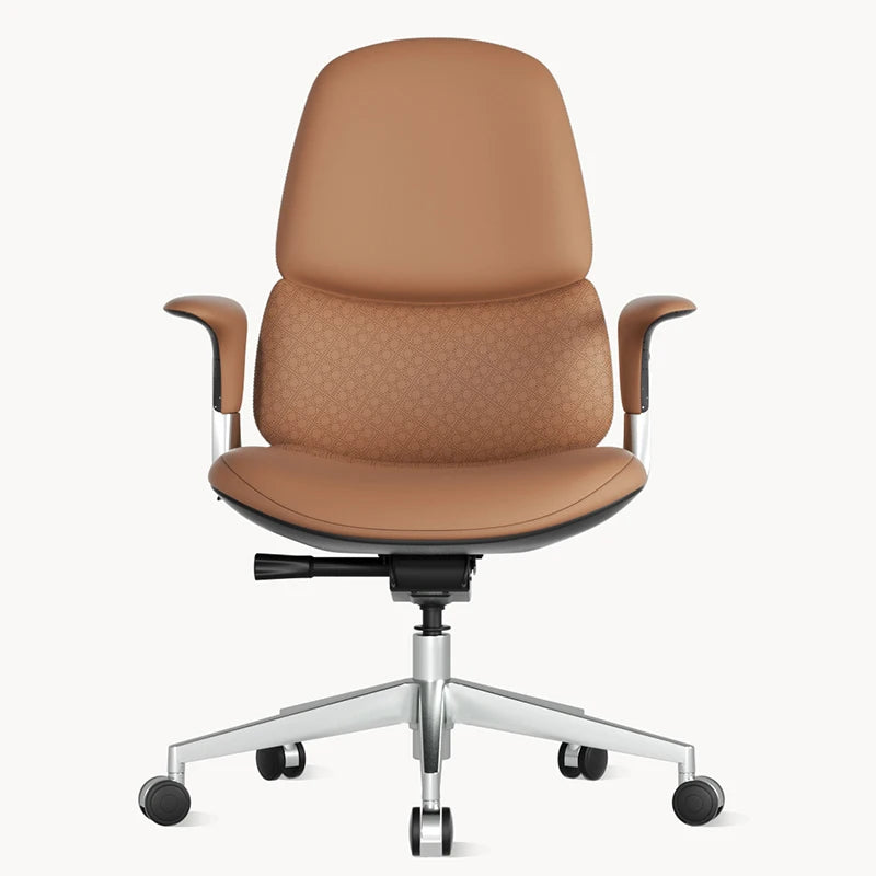 USA Warehouse Free Shipping Luxury Modern Executive Ergonomic Adjustable Brown Leather Office Chair for Office Home