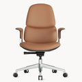 USA Warehouse Free Shipping Luxury Modern Executive Ergonomic Adjustable Brown Leather Office Chair for Office Home