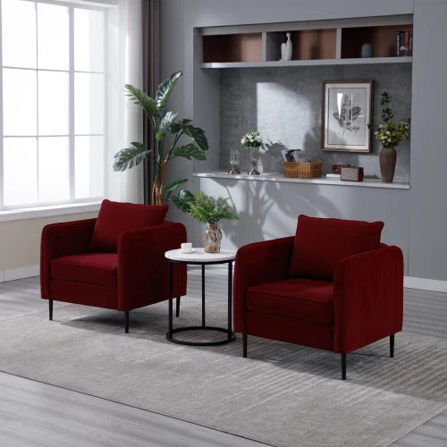 Mid-Century Velvet Accent Chair