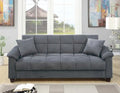 Living Room Adjustable Sofa Chocolate Color Microfiber Plush Storage Couch 1pc Futon Sofa w Pillows