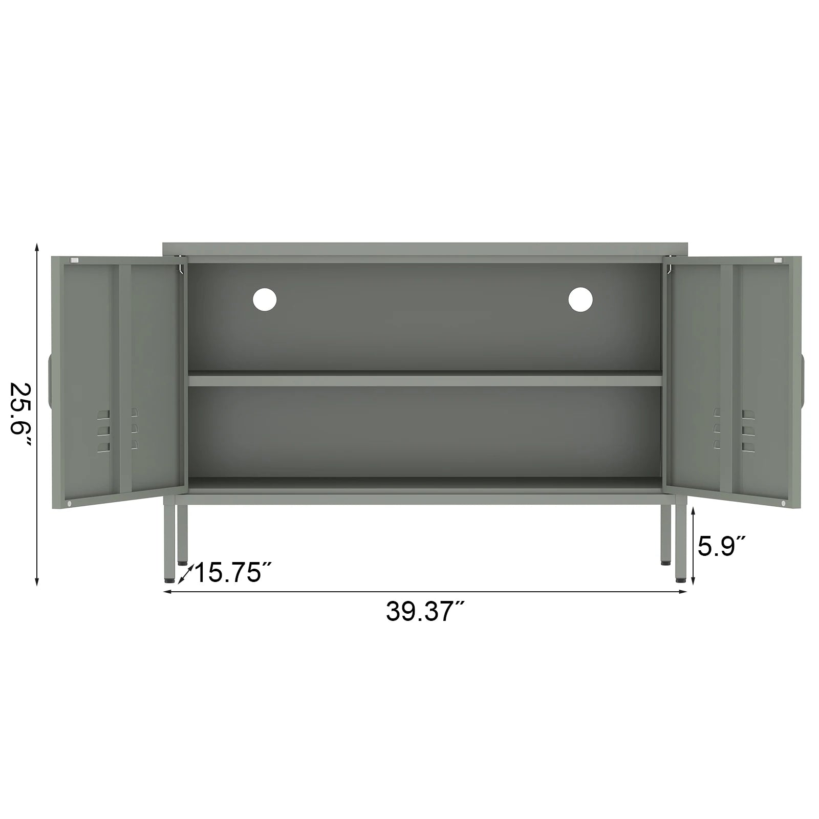 Industrial Metal Accent Cabinet
