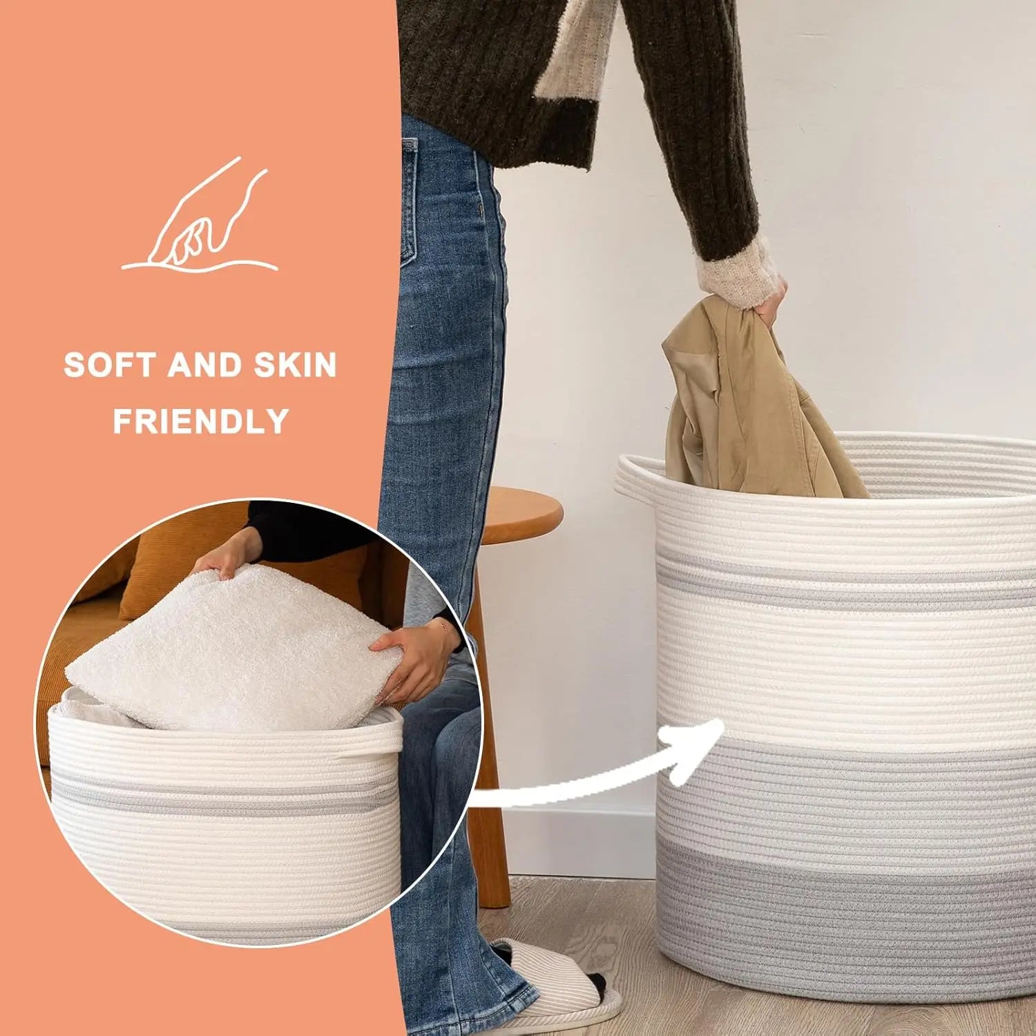 Large Fabric Laundry Hamper