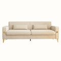Modern Velvet Reclining Corner Sofa 3-Seater with Metal Legs & Pillows for Hotel & Villa Living Rooms