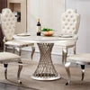 47" Round Marble Top Dining Table Luxury Modern Design Durable Eco-Friendly Dining Room Furniture for Home Hotel Restaurant Use