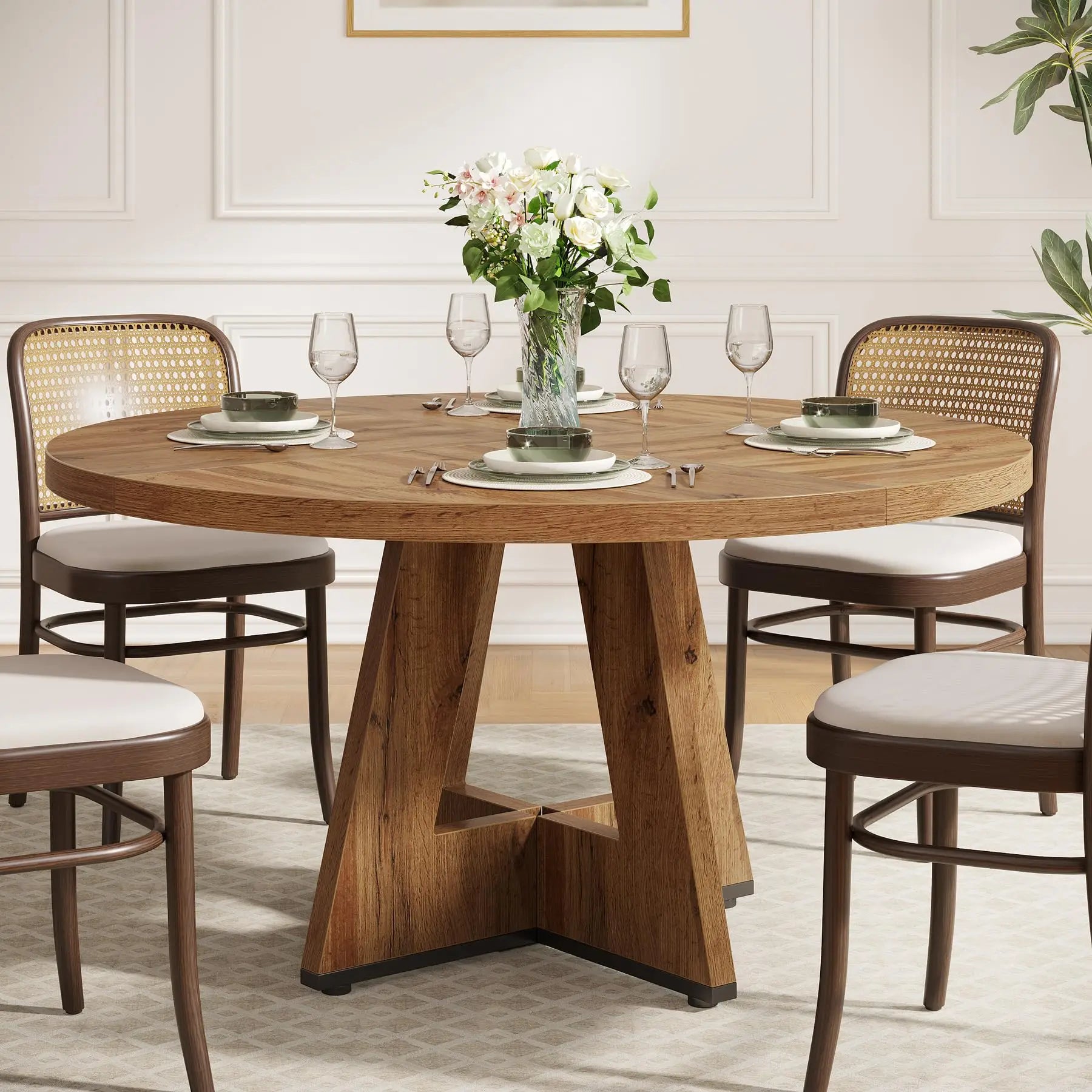 Round Pedestal Dining Table