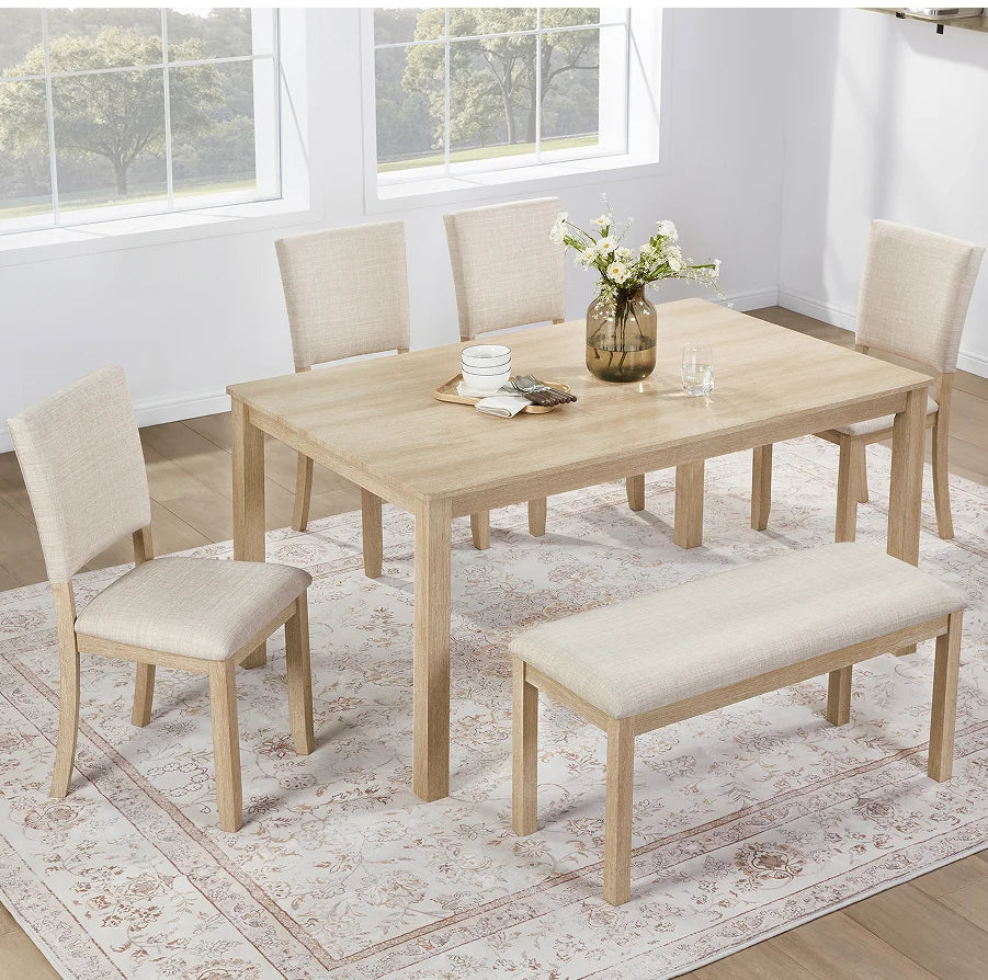 Modern Wood Dining Table Set
