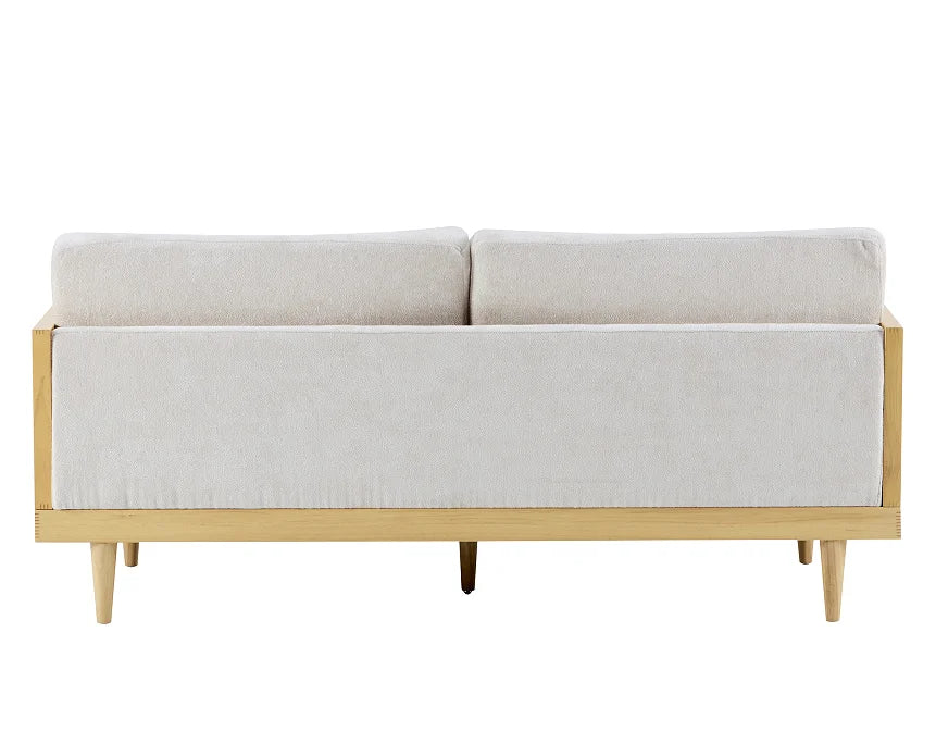 Square Arm 3-Seater Tufted Boucle Sofa with Sponge Filling and Wooden Frame Modern Set for Living/Bedrooms Apartment/Office