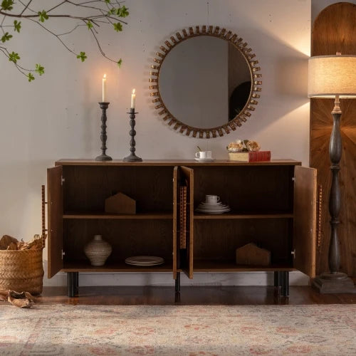 Modern 4-Door Sideboard Cabinet