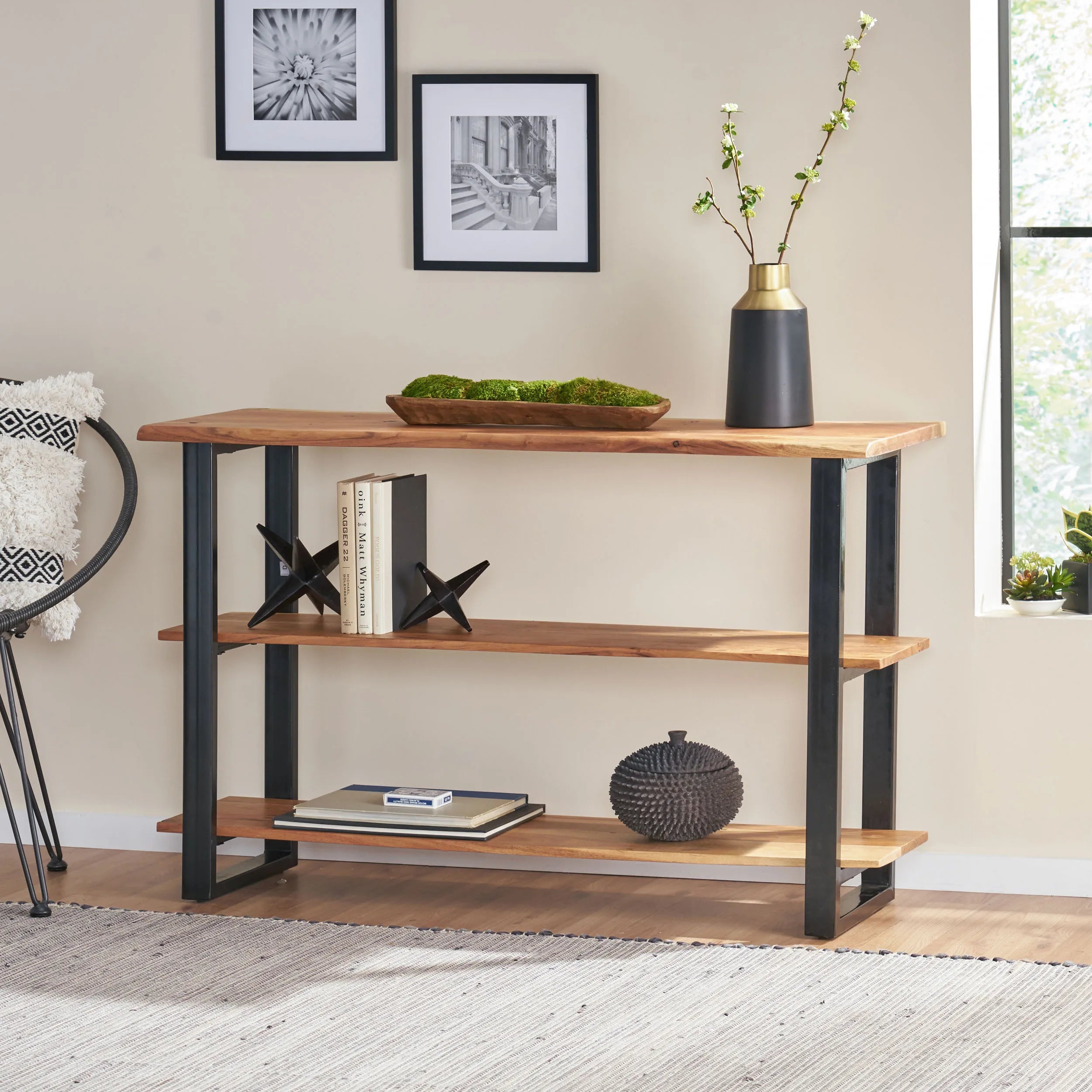 Rustic Solid Wood Console Table