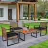 Modern Wicker Patio Conversation Set