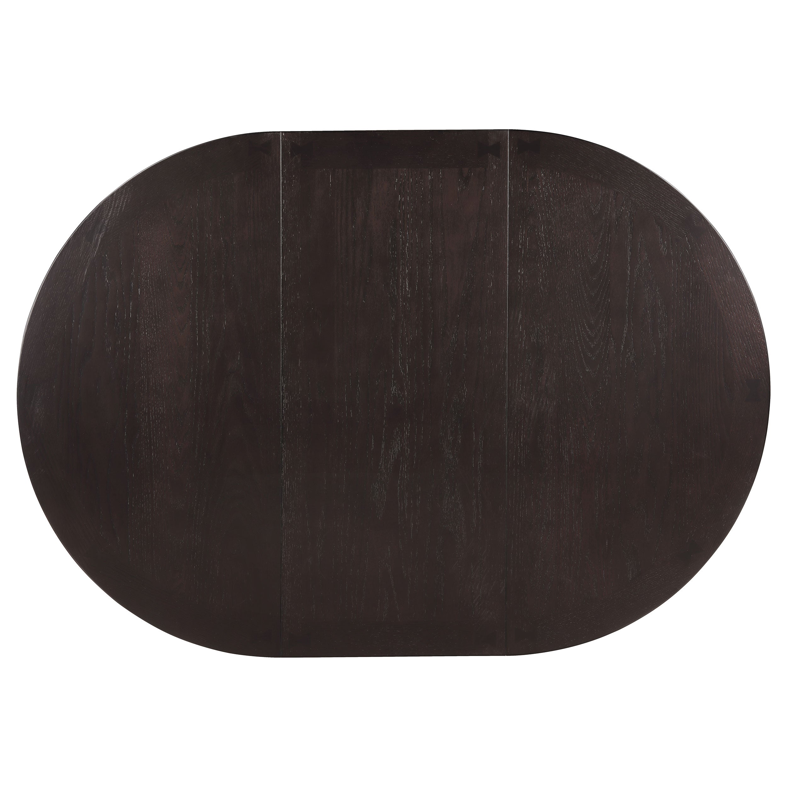 Modern Espresso Oval Adjustable Extension Leaf Dining Table