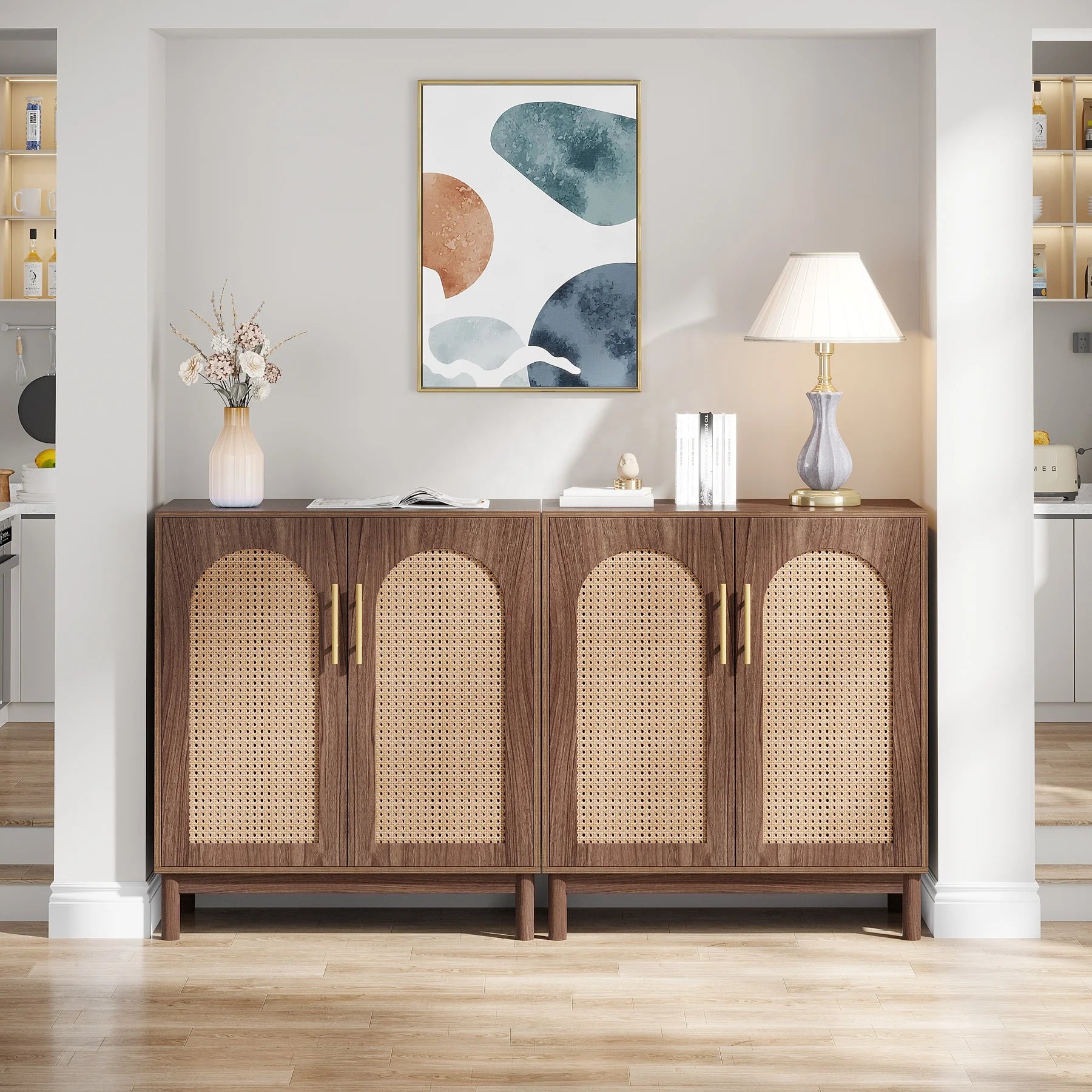 Rustic Rattan Sideboard