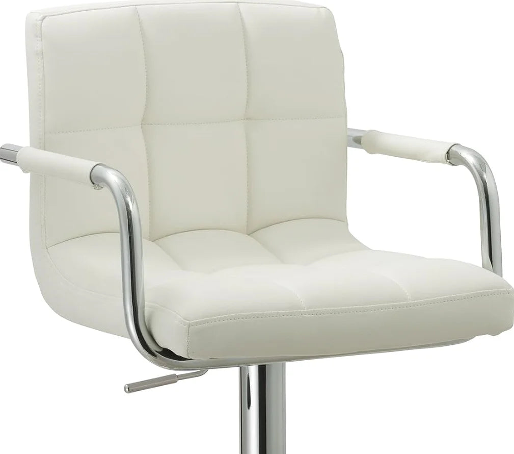 Modern Adjustable Swivel Bar Stools (Set of 2)