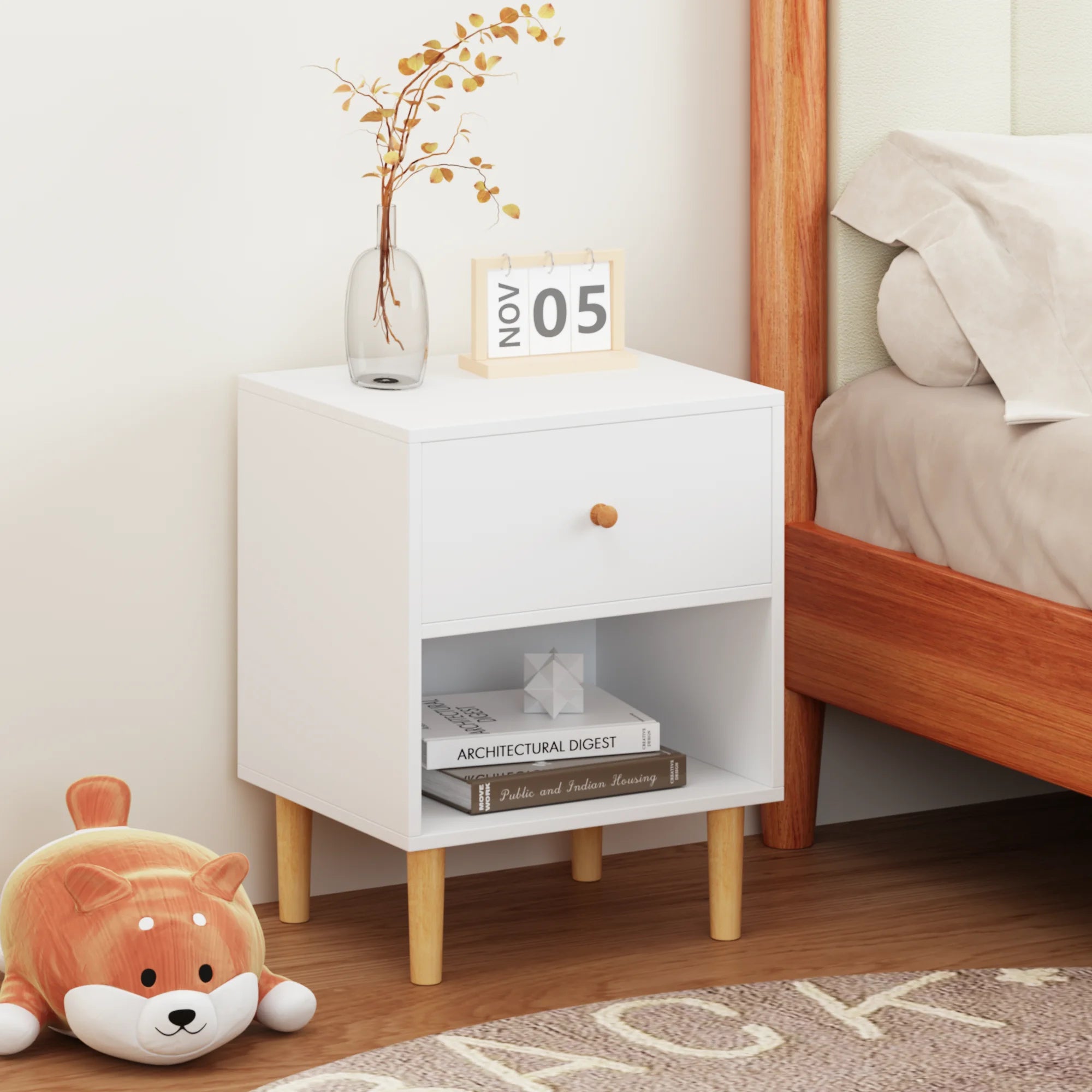 Refined Wood Nightstand