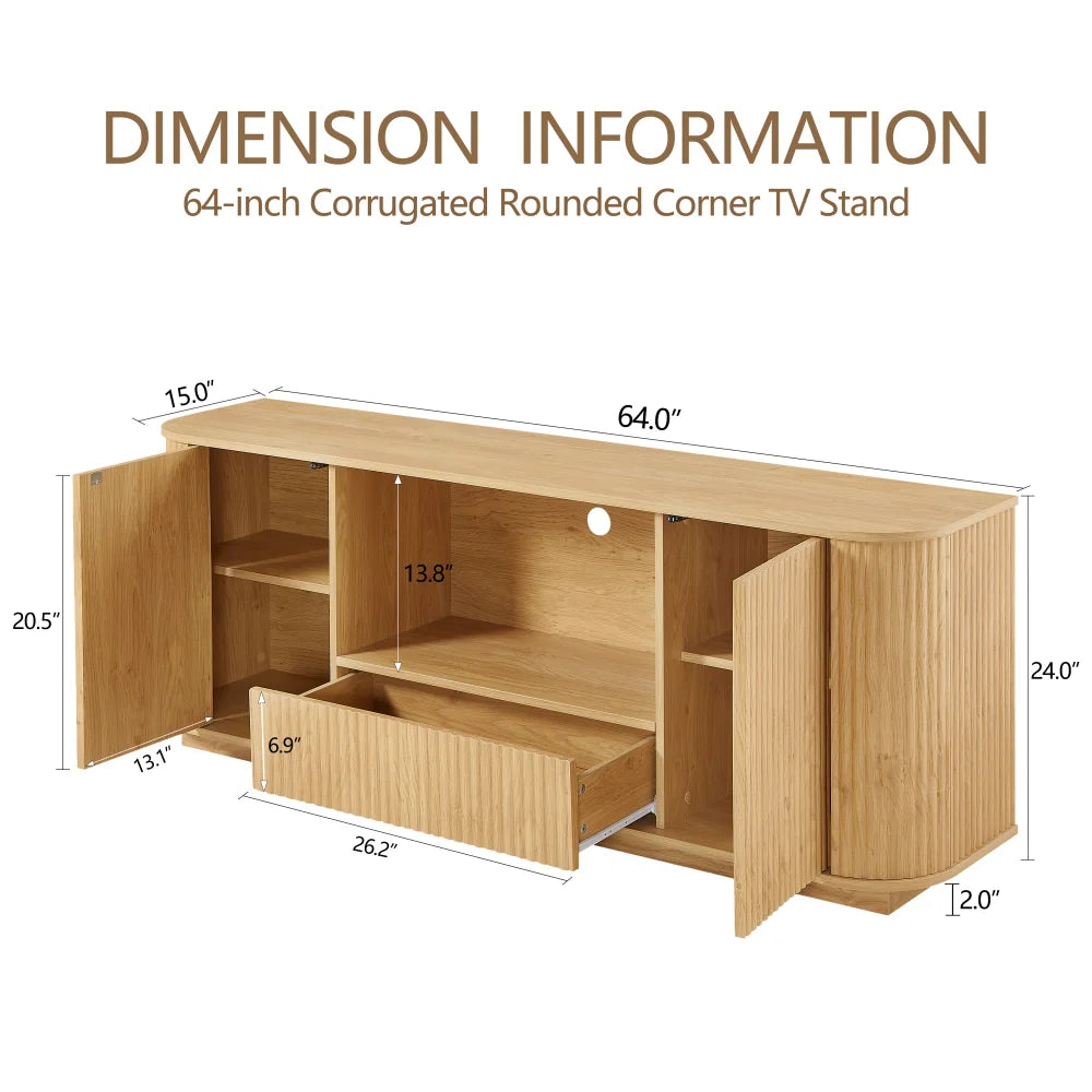 Modern Fluted TV Stand
