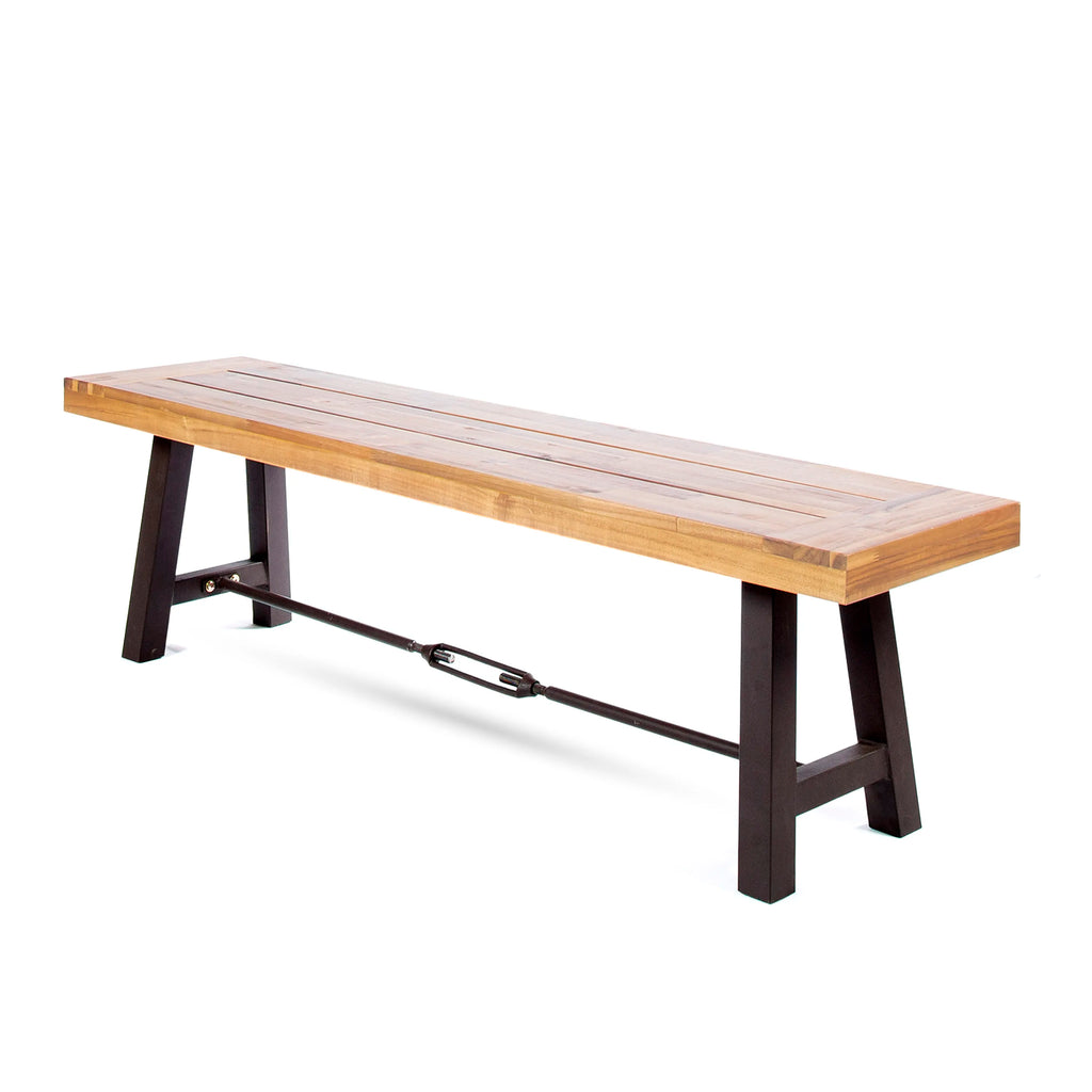 Modern Acacia Wood Bench