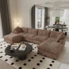 ATUNUS USA in Stock Drop Shipping Modern Corner Sofa U Shape Black White Grey Modular Sectional Couch Sofa Sets