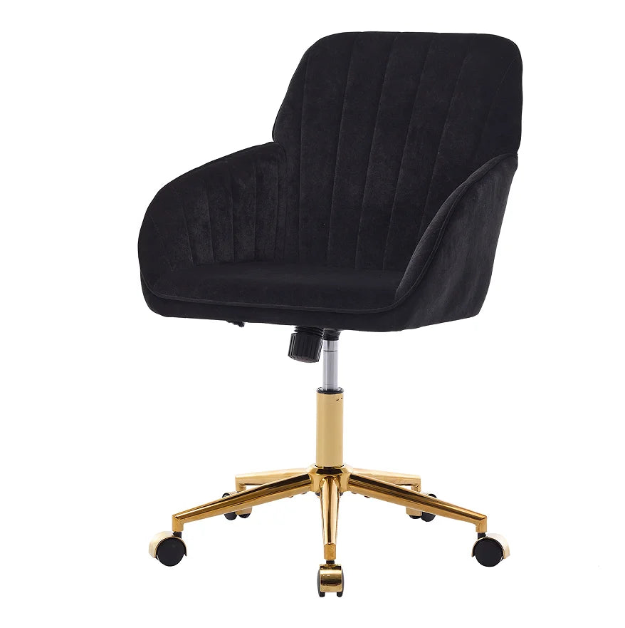 Adjustable Modern Fabric Office Chair Ergonomic Swivel Chair with Metal Base Eco-Friendly Design for Home Bedroom Use