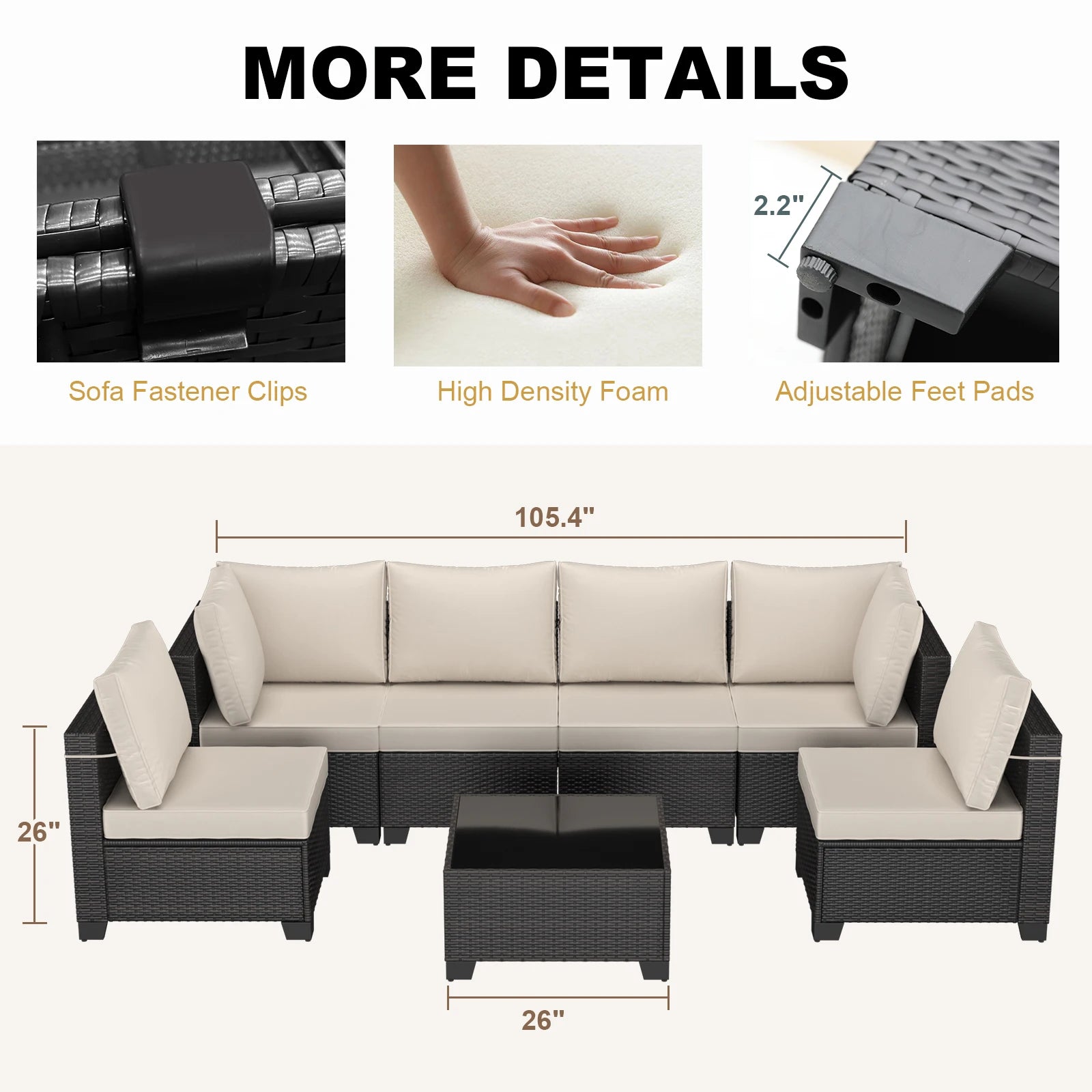 Modern Outdoor Patio Sofa Set