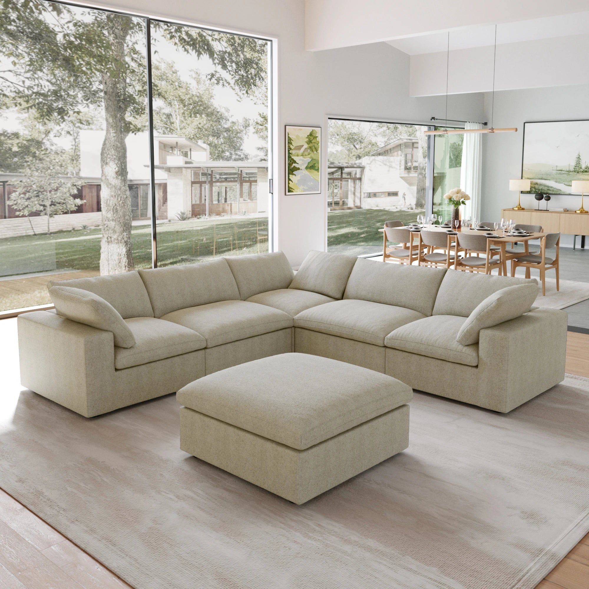 ATUNUS USA in Stock Drop Shipping Modern Sofa Living Room Furniture Nordic Black White Grey Modular Sectional Couch Sofa Sets