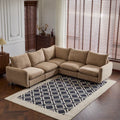3-Piece L Shaped Modular Free Combination Sectional Velvet Sofa Couch with Ottoman