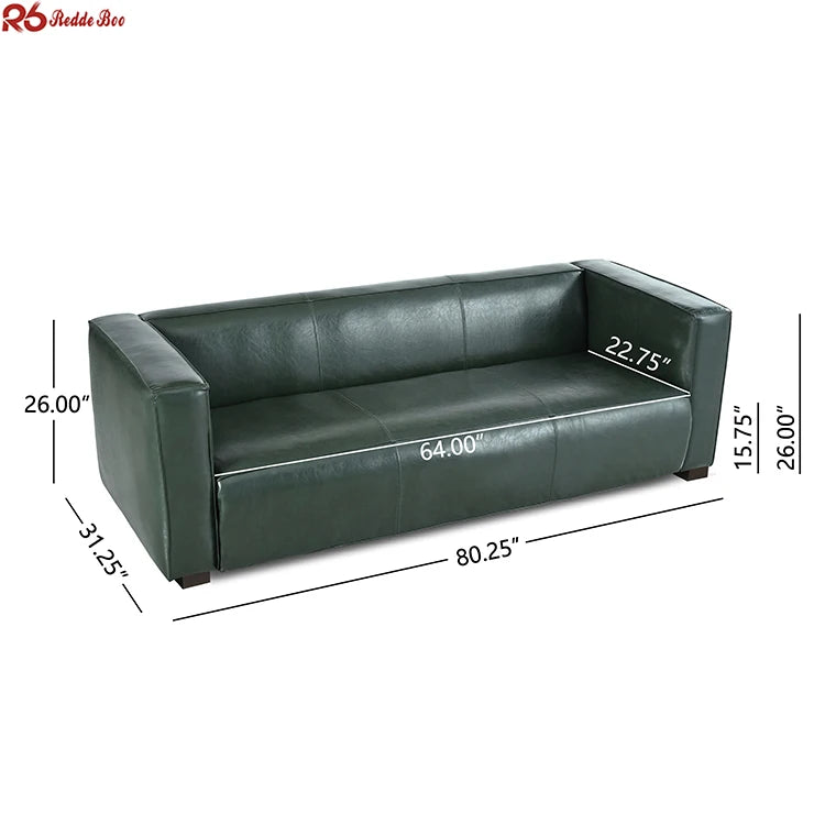 Luxury New Design 3 Seater Durable Wooden Frame Leather Sofa Couch with Wooden Legs Living Room Office Furniture