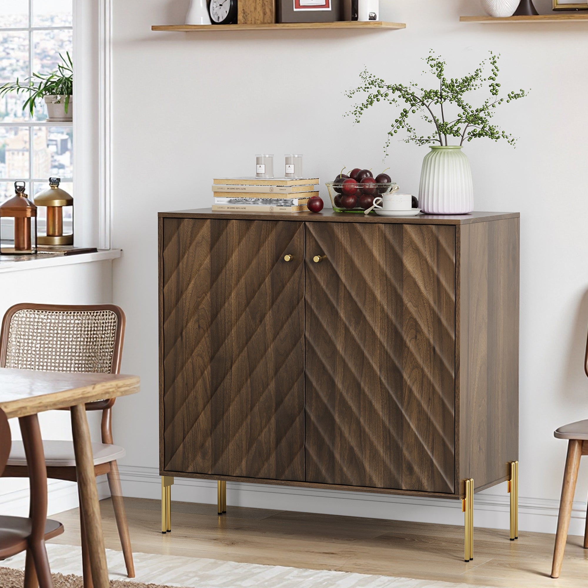 Modern Textured Sideboard Cabinet