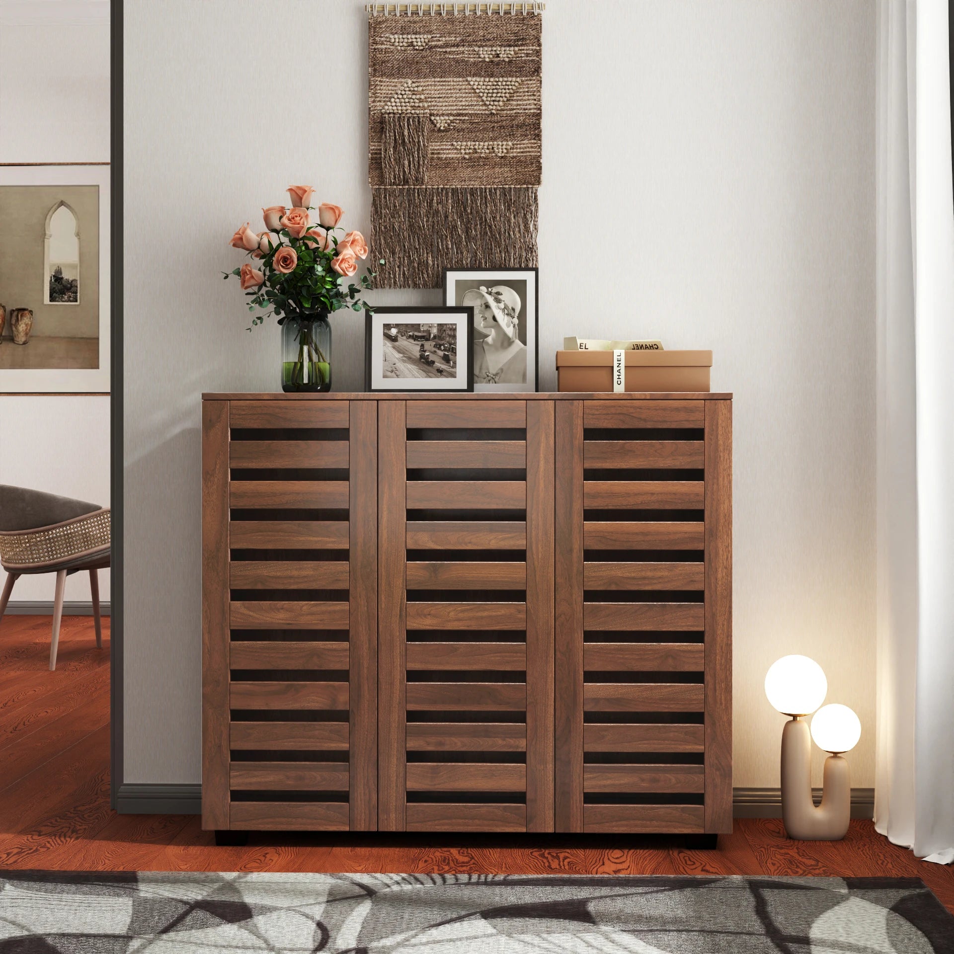 Refined 5-Tier Shoe Cabinet